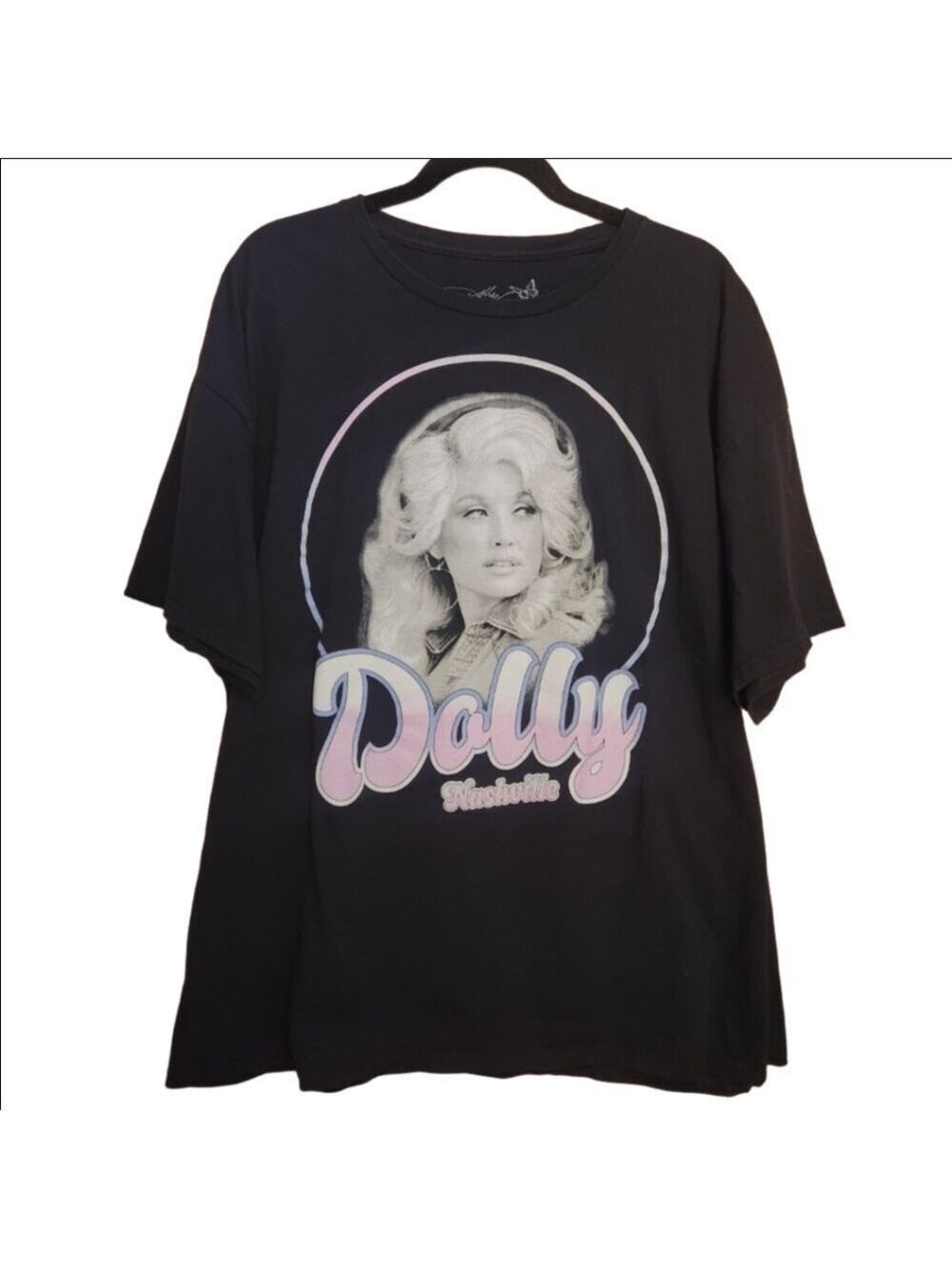 BLACK DOLLY PARTON NASHVILLE GRAPHIC TEE SHIRT SIZE 2XL UNISEX MENS EUC